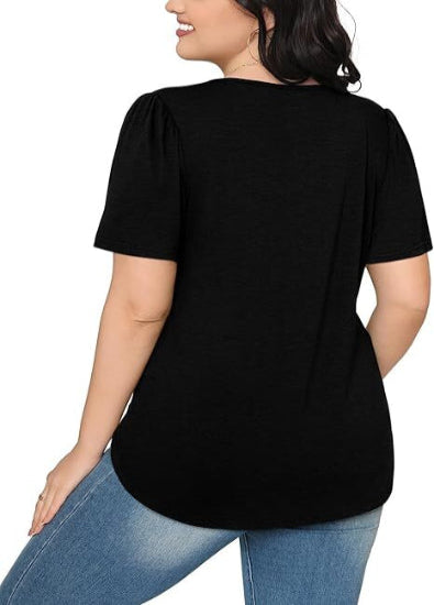 Summer Bestseller🌸 Women’s Short Sleeve Pleated Blouse — Casual Chic & Ultra Flattering 💖