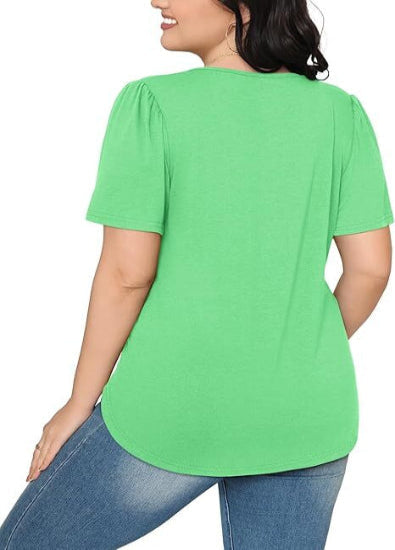 Summer Bestseller🌸 Women’s Short Sleeve Pleated Blouse — Casual Chic & Ultra Flattering 💖
