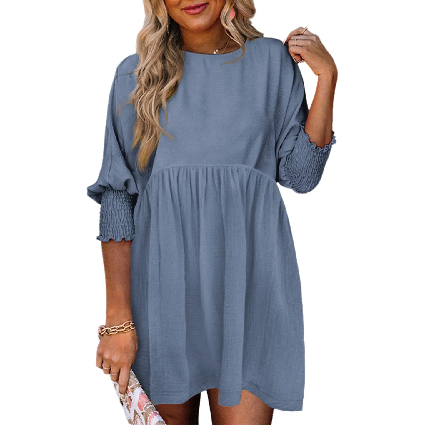 ☀️ Flowy Summer Mini Dress 👗 Casual Loose Fit Swing Sundress For Beach & Daily Wear ✨